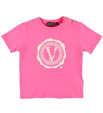 Versace T-shirt - Fuchsia w. Logo