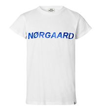 Mads Nrgaard T-shirt - Tuvina - White w. Blue