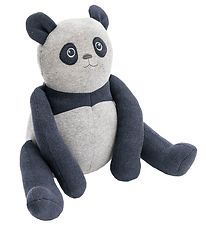 Smallstuff Kinderwagenkussen - 40 cm - Panda - Denim