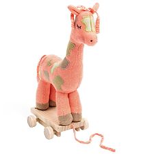 Smallstuff Trekspeelgoed - Giraf - Roze