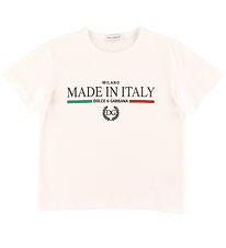 Dolce & Gabbana T-shirt - DNA Jr - White w. Print