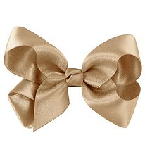 Little Wonders Bow Hair Clip - Cornelia - 8 cm - Tan w. Glitter