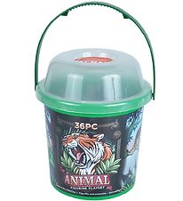 Wild Republic Bucket w. Animals - 36 pcs. - Wild Animals