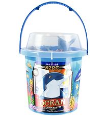 Wild Republic Bucket w. Animals - 32 pcs - Animals of the sea