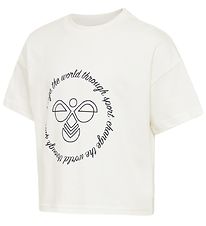 Hummel Stuttermabolur - Skera - hmlMary - Hvítt M. Prentað
