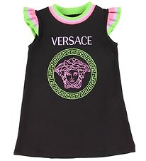 Versace Jurk - Zwart m. Neon/Logo