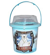 Wild Republic Bucket w. Animals - 12 pcs. - Polar Bear