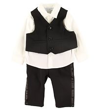 Emporio Armani Set - Hemd/Weste/Hosen - Schwarz/Weiß
