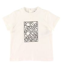 Emporio Armani T-shirt - White w. Embroidery