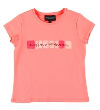 Emporio Armani T-Shirt - Koralle m. Print