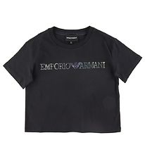 Emporio Armani T-shirt - Marinbl m. Paljetter