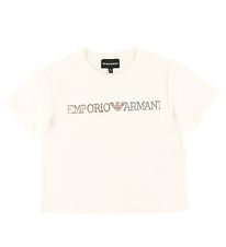 Emporio Armani T-Shirt - Wei m. Pailletten