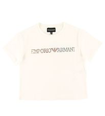 Emporio Armani Stuttermabolur - Hvítar M. Palíettur