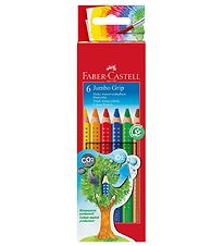 Faber-Castell Colour Pencils - Jumbo Grip - Water-soluble - 6 pc