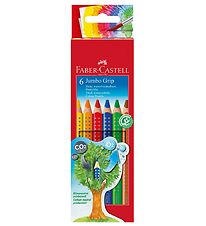 Faber-Castell Trélitir - Jumbo Grip - Vatnslitur - 6 Stk. - Mul