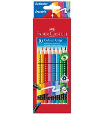 Faber-Castell Crayons de couleur av. Gomme - Grip - 10 pices -
