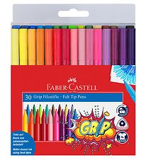 Faber-Castell Tuschpennor - Grip - 30 st - Flerfrgad