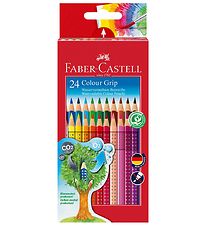 Faber-Castell Crayons de couleur - Grip - Aquarelle - 24 pices