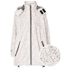 Creamie Rain Jacket - Light Rose/Grey w. Stars