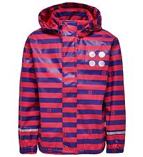 LEGO® Wear Rain Jacket - Dark Pink/Purple Striped
