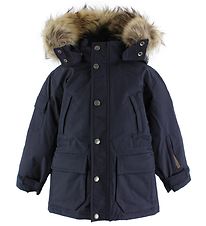 Ver de Terre Down Jacket w. Fur - Eskimo - Navy