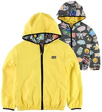 Fendi Kids Jacke - Umkehrbar - Gelb/Schwarz m. Print