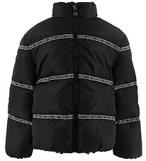 Versace Down Jacket - Black w. Logo Stripes