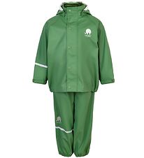 CeLaVi Rainwear w. Suspenders - PU - Elm Green