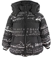 Dolce & Gabbana Daunenjacke - Umkehrbar - Schwarz m. Print