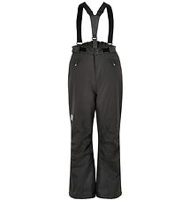 Color Kids Ski Pants w. Suspenders - Black