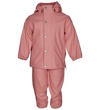 En Fant Rainwear w. Suspenders - PU - Old Rose