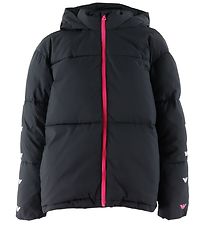 Emporio Armani Padded Jacket - Black w. White/Pink