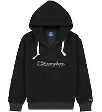 Champion Fashion Hoodie - Plys - Half Zip -Up - Svart