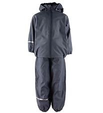 CeLaVi Rainwear w. Fleece - Recycle PU - Dark Navy
