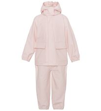 Ver de Terre Vtements de Pluie av. Bretelles - PU - Rose Powder