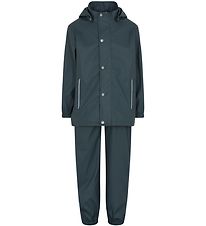 En Fant Rainwear w. Suspenders - PU - Dark Slate