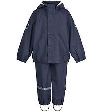 Mikk-Line Regenkleding m. Bretellen - PU - Gerecycled - Blue Nig