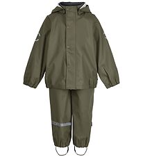 Mikk-Line Regenkleidung m. Trger - PU - Recycelt - Dusty Olive