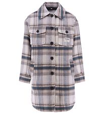 Tommy Hilfiger Jacket - Check Coat - Grey/Petrol Check