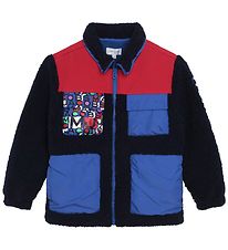 Little Marc Jacobs Fleecejacke - Urban Jungle - Navy m. Blau/Rot