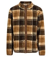 Grunt Winter Coat Jacket - Etzel Pile Check Jacket - Brown