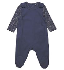 Fixoni Romper w. Bodysuit l/s - India Ink w. Dots