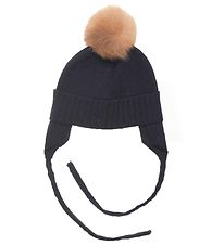 Huttelihut Bonnet - Laine - Tricot - Marine/Camel