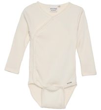 Minymo Wrap samfella L/æ - Rib - Fræperla
