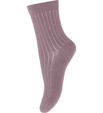 MP Socken - Wolle - Rib - Dark Purple Dove