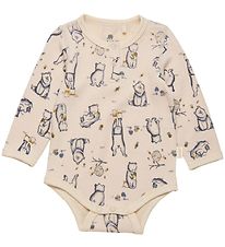 CeLaVi Bodysuit l/s - China Blue w. Bears