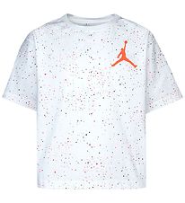 Jordan T-shirt - Color Mix Speckle Aop - White w. Dots