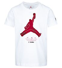 Jordan T-Shirt - Jumpman X Nike Action - Wit m. Rood