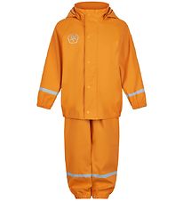 Color Kids Rainwear w. Suspenders - PU - Cadmium Yellow