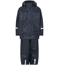 CeLaVi Rainwear w. Suspenders - PU - Dark Navy
